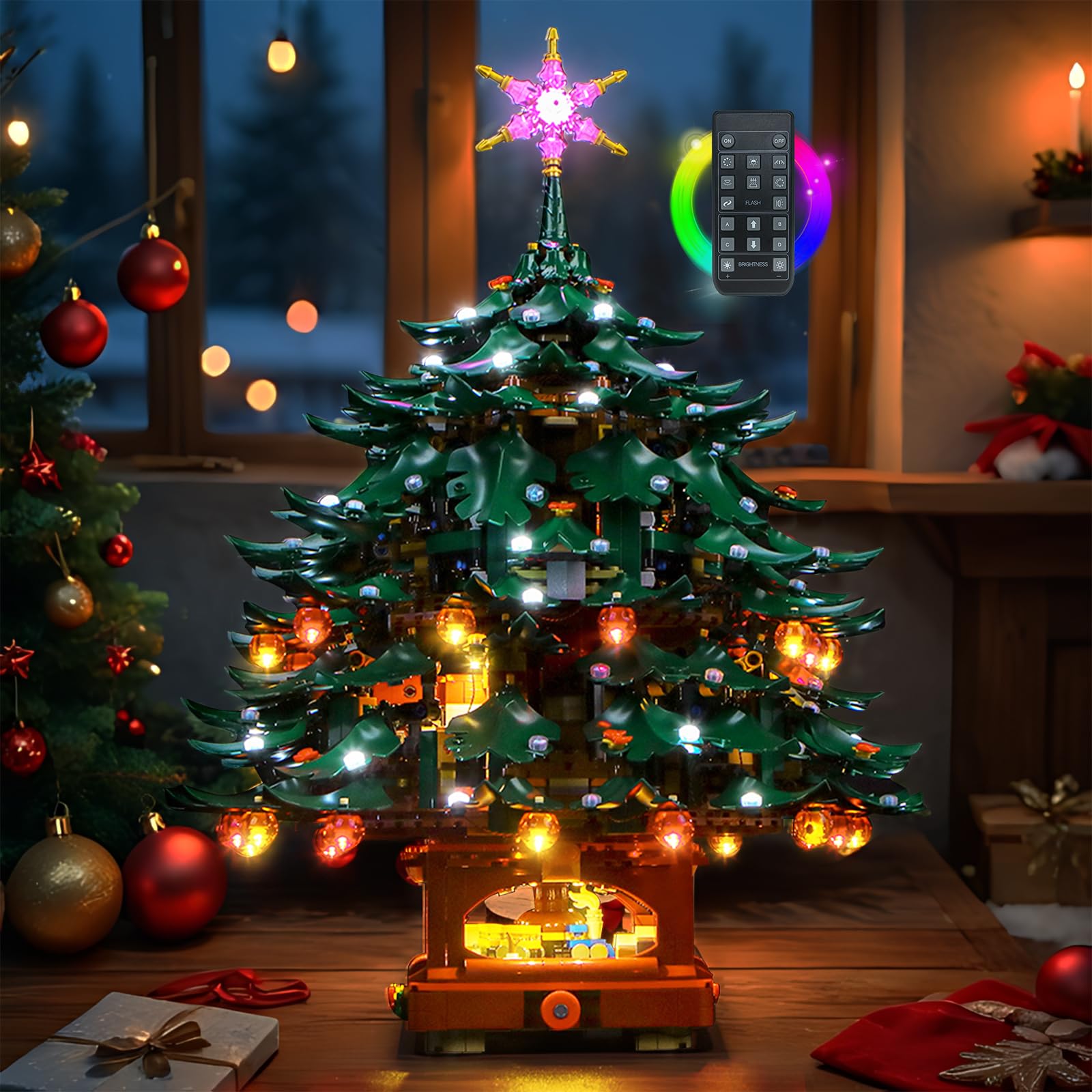 Remote Control Led Light Set Compatible with Lego Family Christmas Tree Decoration 41843 (No Model) - Image 3