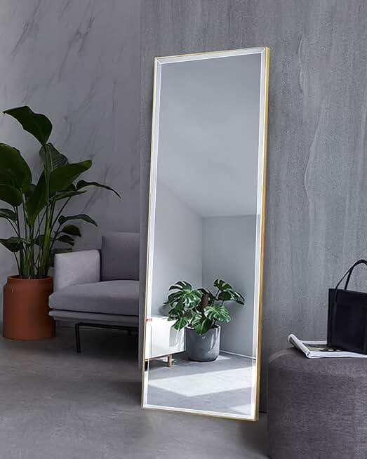 floor mirror with lights