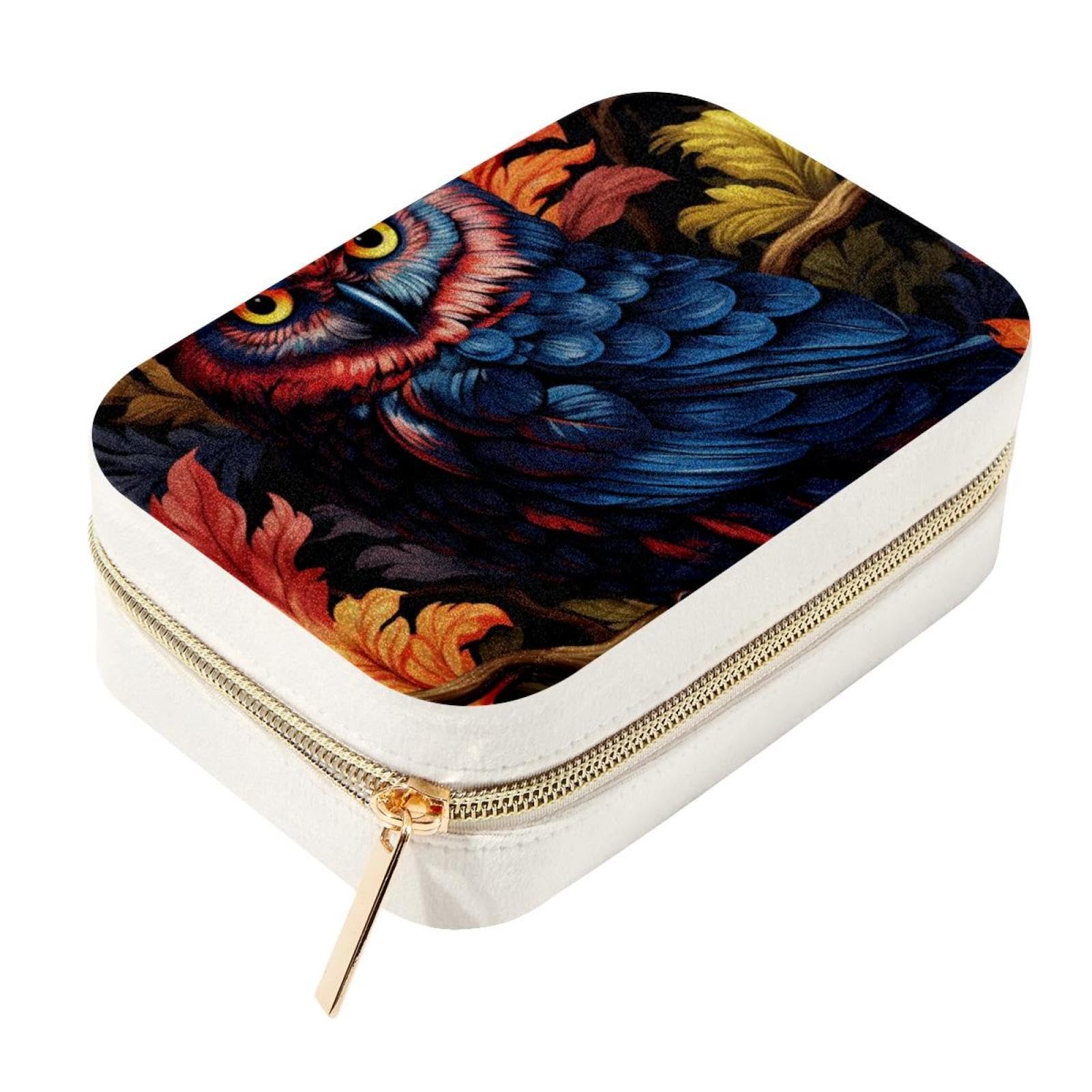 Boîte à bijoux chouette spacieuse et portable pour vos colliers