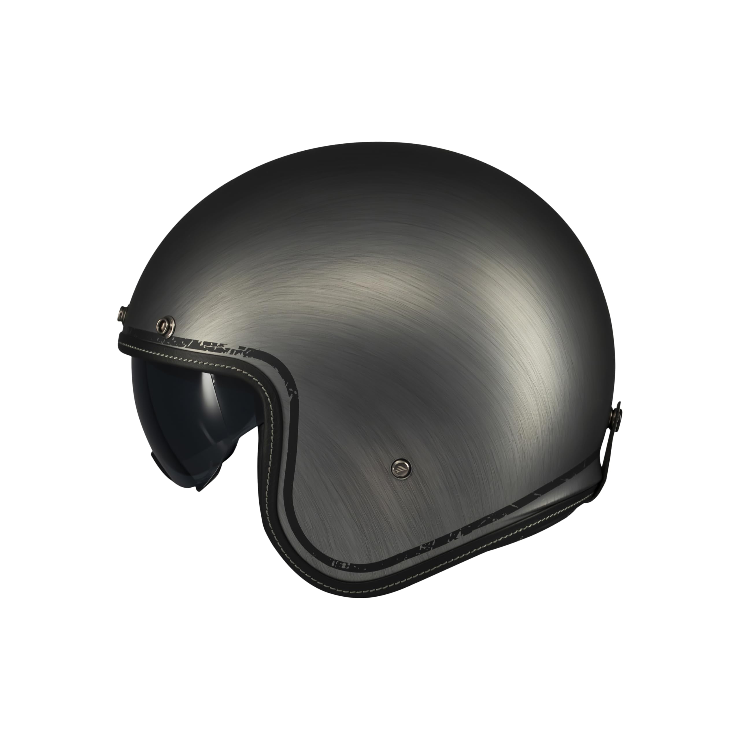 MT Helmets Le Mans 2 SV – Casco Moto Jet Vintage con Detalles en Cuero, Visor Solar Retráctil Full Vision, Interior Lavable y Calota HIRP | Homologado ECE 22.06 & DOT