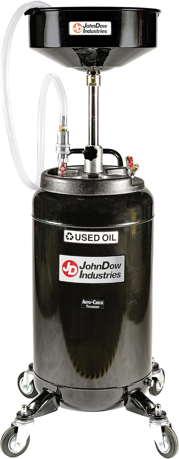 JohnDow Industries JDI-25HDC Self-Evacuating Portable Oil Drain, 25 Gallon,
