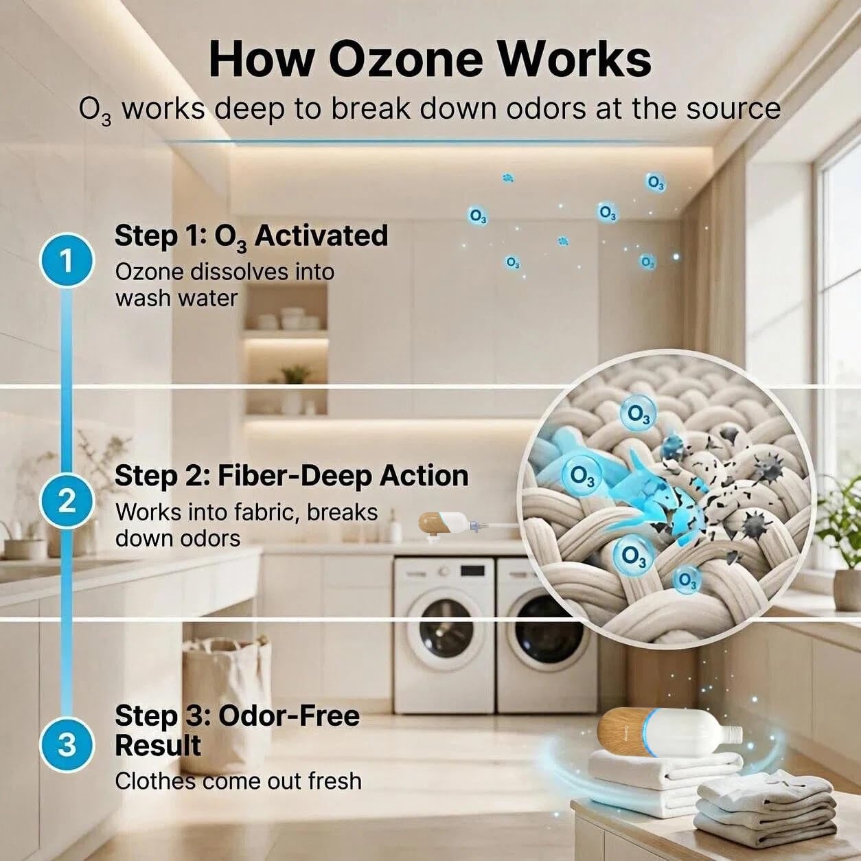 Ozone Laundry System, Washer Cleaner & Odor Eliminator, Cuts Detergent 75% image 5
