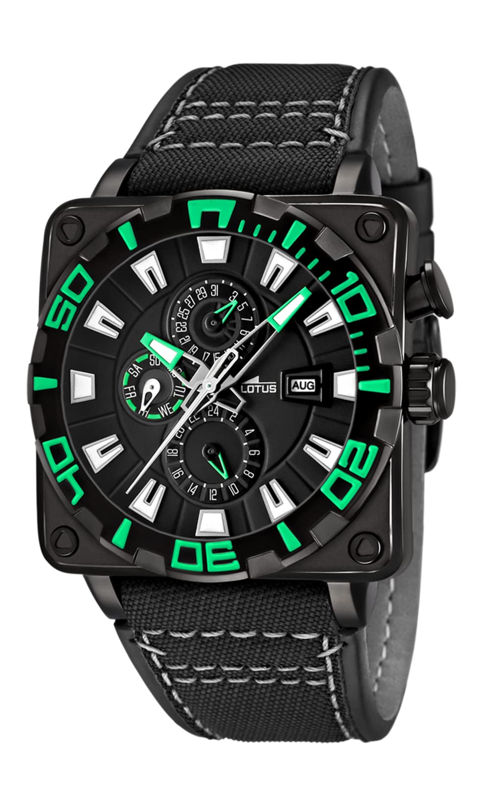 Lotus Orologio Uomo 15333/D - Analogico Al Quarzo, Cinturino In Gomma Nera, Vetro Minerale, Impermeabile 5 ATM, Multifunzione - 2