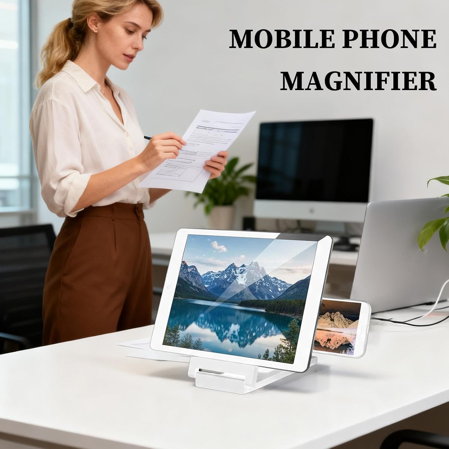 Phone Screen Magnifier - HD Enlarger Tool, Foldable Viewing Stand image 5