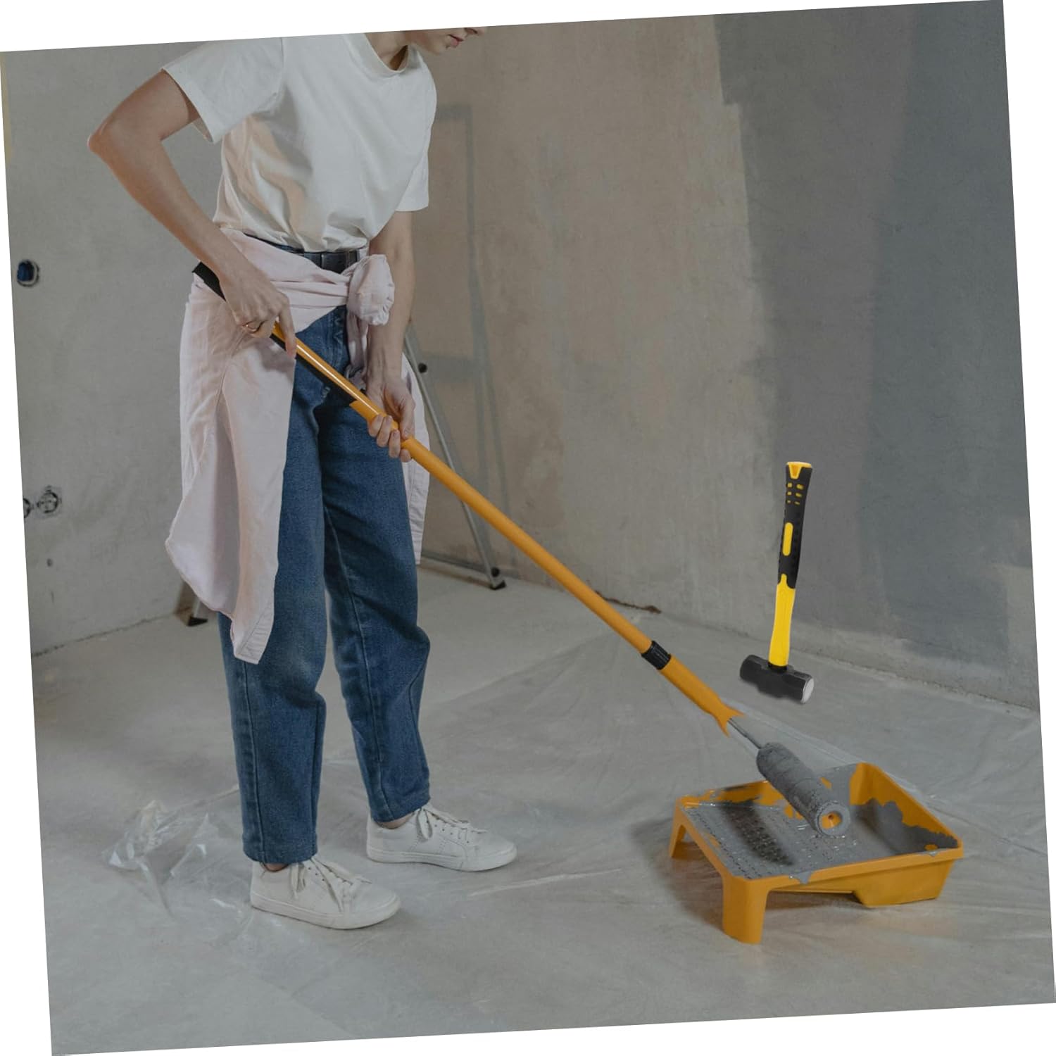 2pcs Heavy-Duty Octagonal Demolition Hammer Ergonomic Handle Concrete Breaking Tool for Wall Demolition Multi-Purpose Steel Club Hammer for Construction