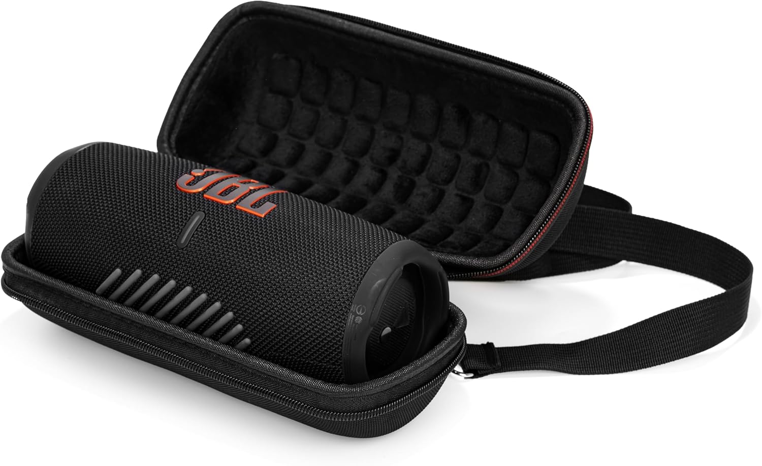Ginsco Hard Carrying Case for JBL Charge 5/Charge 4 Waterproof Portable Bluetooth Speaker, Travel Case with Adjustable Shoulder Strap and Anti-Slip Handle, Hard Shell Shockproof Protective Cases - Image 5