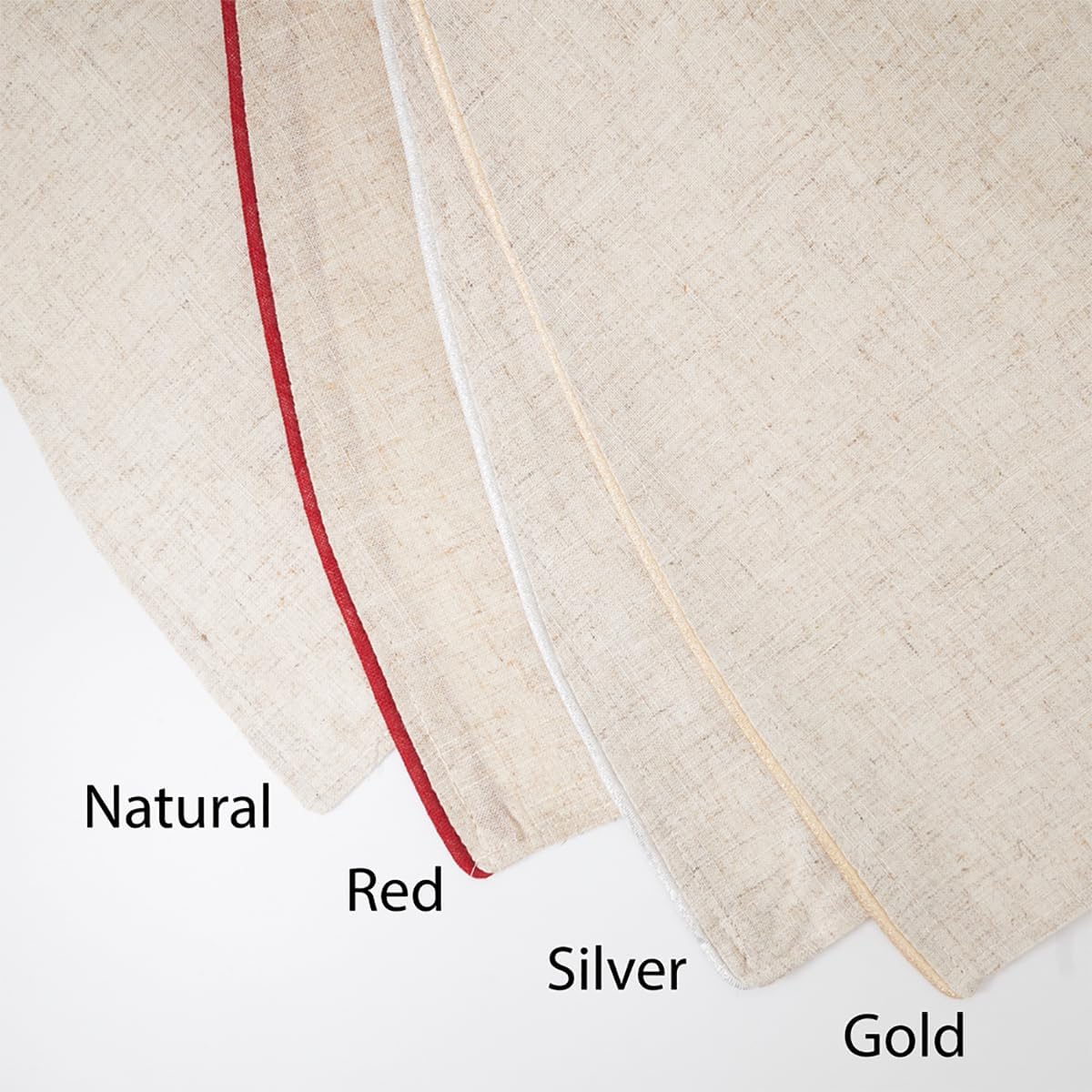 Fennco Styles Natural Linen Blend Decorative Christmas Tree Skirt 56 Inch Round - Plain Design Tree Skirt for Home, Holiday Decoration and Special Event