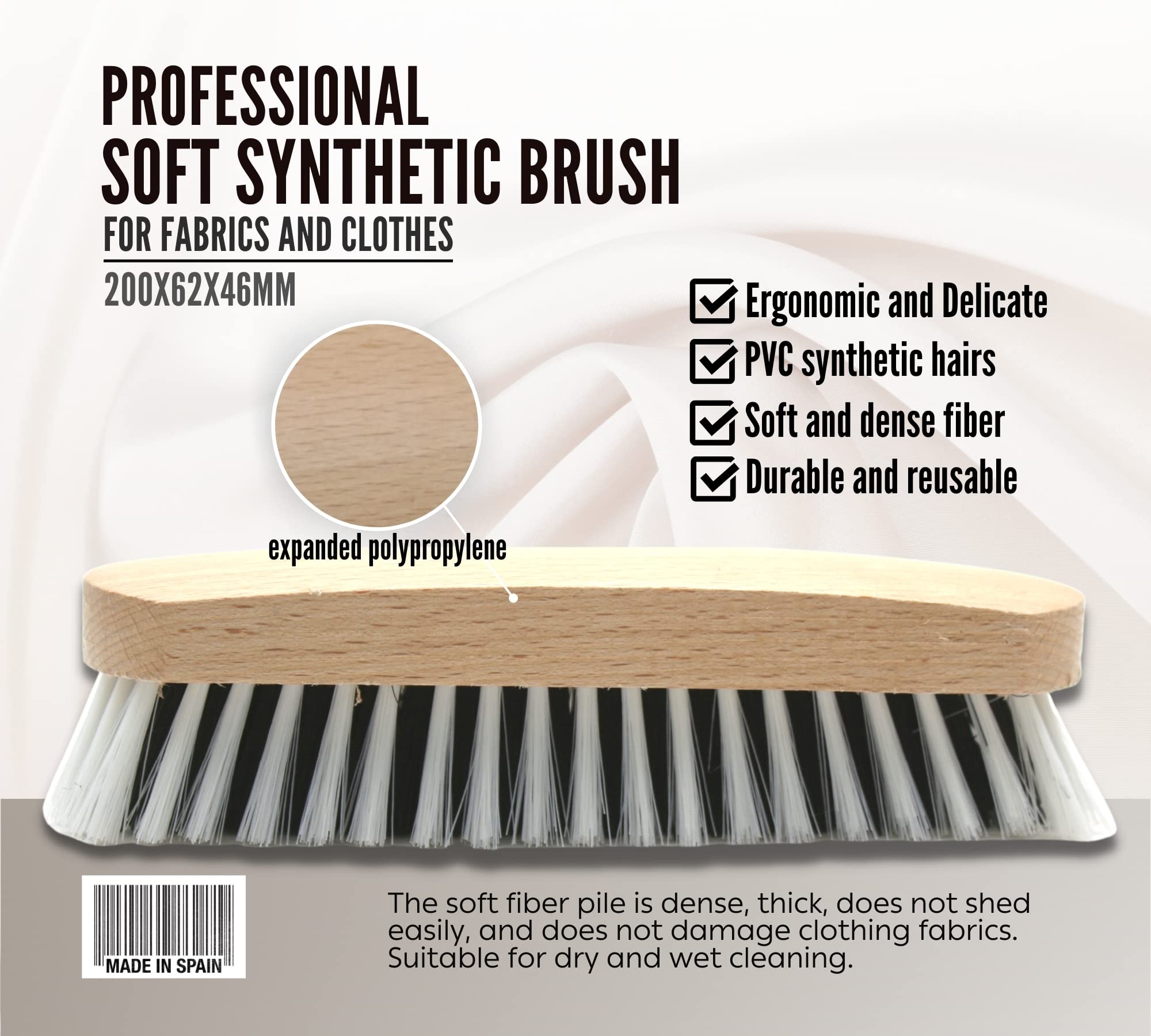 DOJA Barcelona | Brosse Vetement | Brosse Anti Poils Animaux | 1 Pièce | Fibres PVC | Produits et Accessoires de Nettoyage Vetement pour Enleve Poil Animaux, Poussiere Vetement, Nettoyage Voiture..