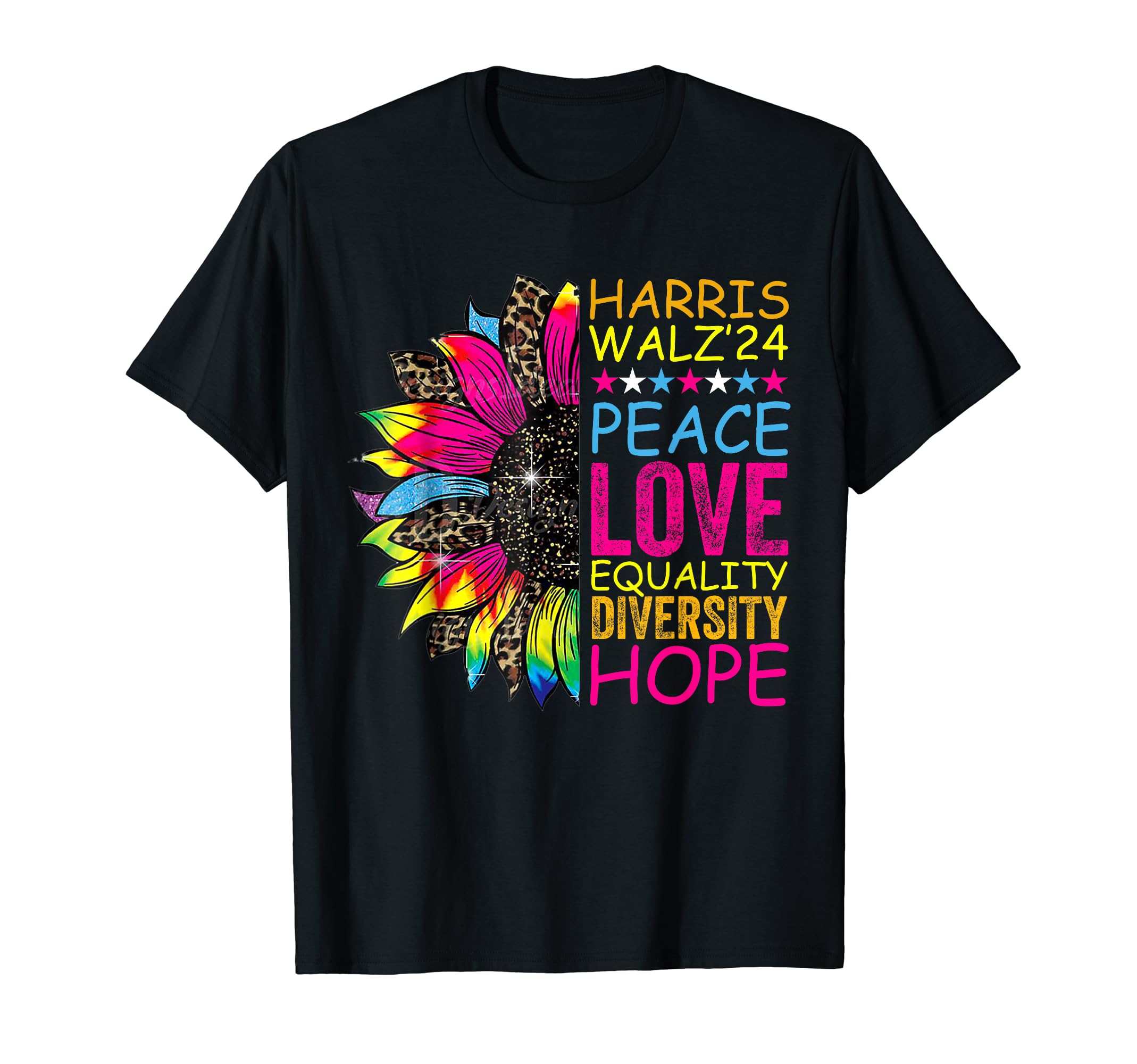 Kamala Harris Tim Walz 2024 Peace LGBT Harris Walz Waltz T-Shirt