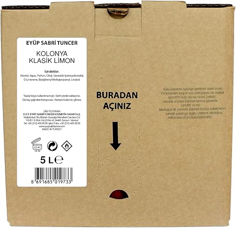 Eyüp Sabri Tuncer Limon Kolonyası 5 Lt Bag In Box Endüstriyel