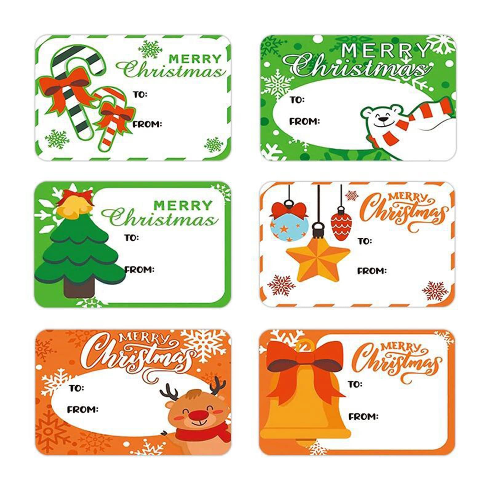 250 Pegatinas Navideñas, 6 Diseños, Etiquetas Adhesivas Con Nombres Navideños, Pegatinas De Felices Fiestas, Etiquetas De Sellado Para Regalos, Sobres, Bolsas De Regalo, Calcomanías | En Línea