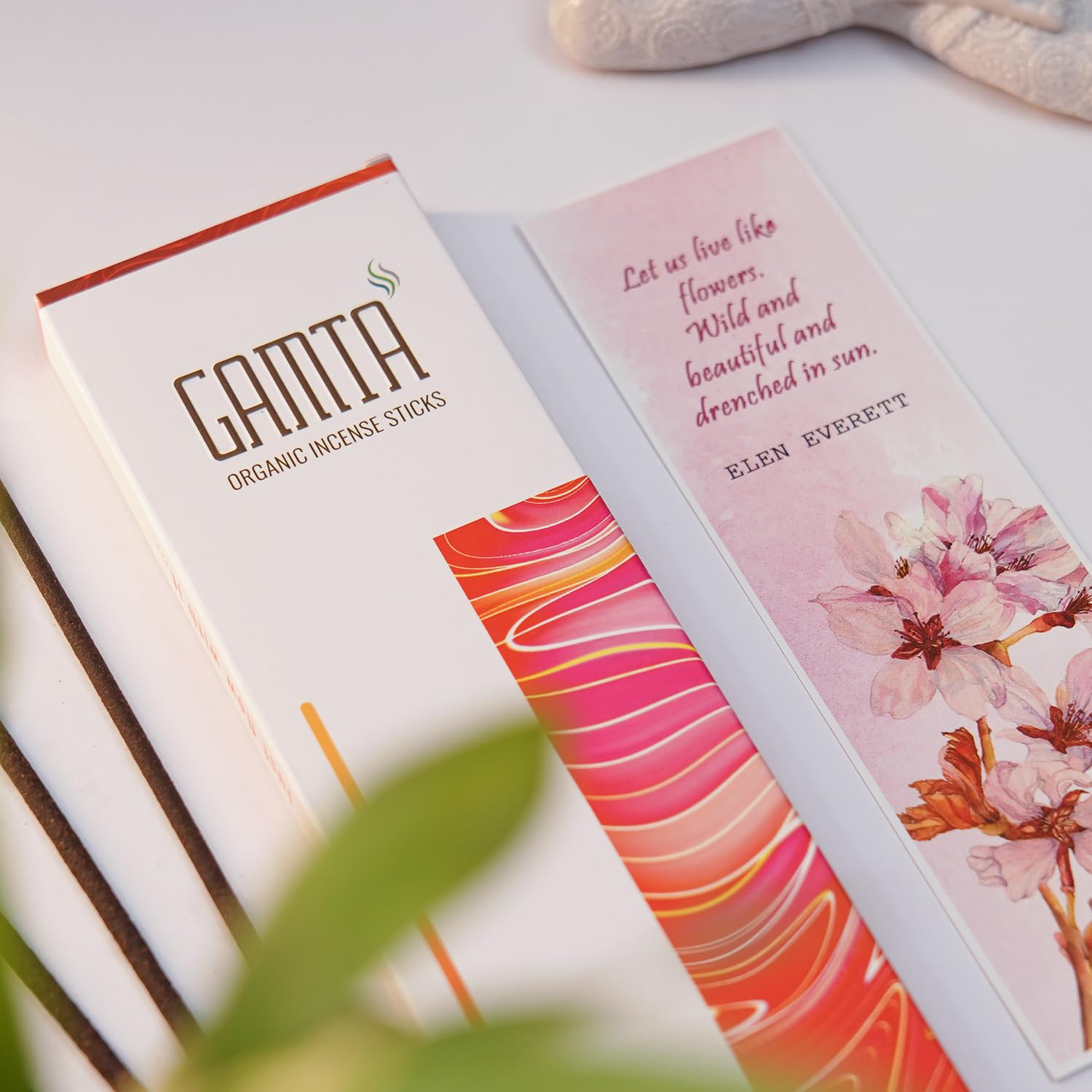 Gamta Organic Incense - Saffron Symphony Agarbatti for Pooja - Pack of 3-90 Sticks 24cm - Lasts 60 mins - Charcoal Free Incense Stick - Agarbatti Stick Made of Panchagavya - Freshness & Meditation 1