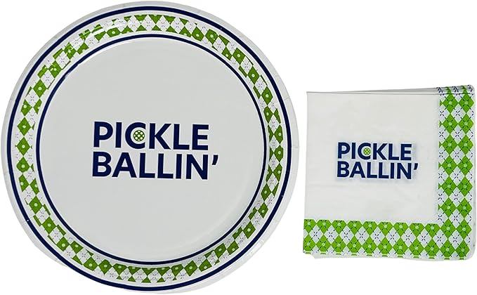 Pickleball Party Plates and Napkins