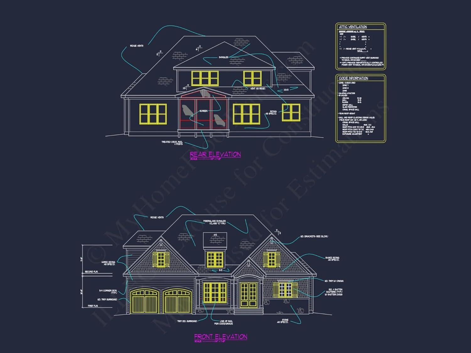 12-2222 House Plan - Stylish 2-Story Craftsman House Plan with Open Floor Design