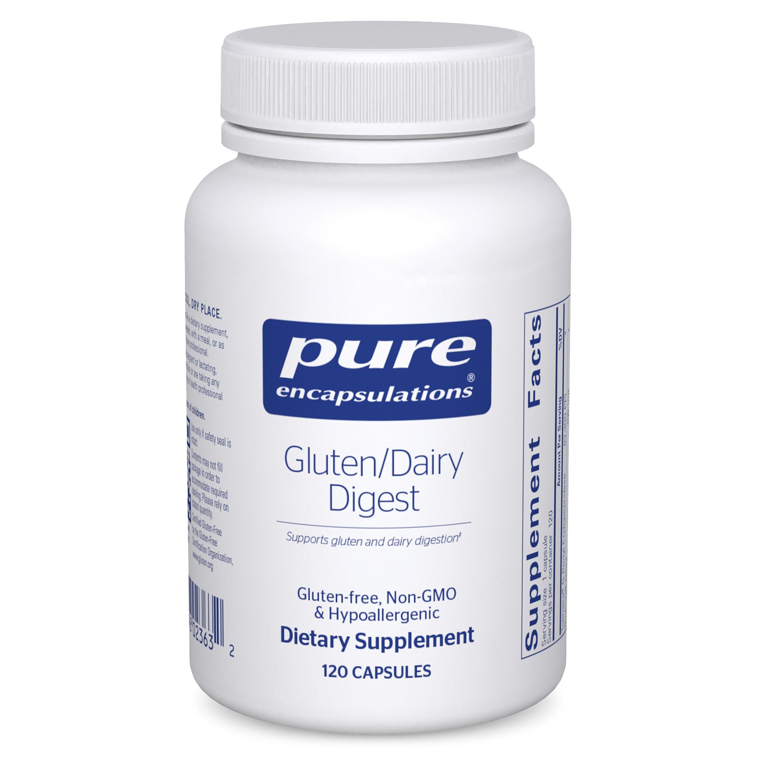 Pure Encapsulations Gluten/Dairy Digest, 120 Capsules 120 Count (Pack of 1)