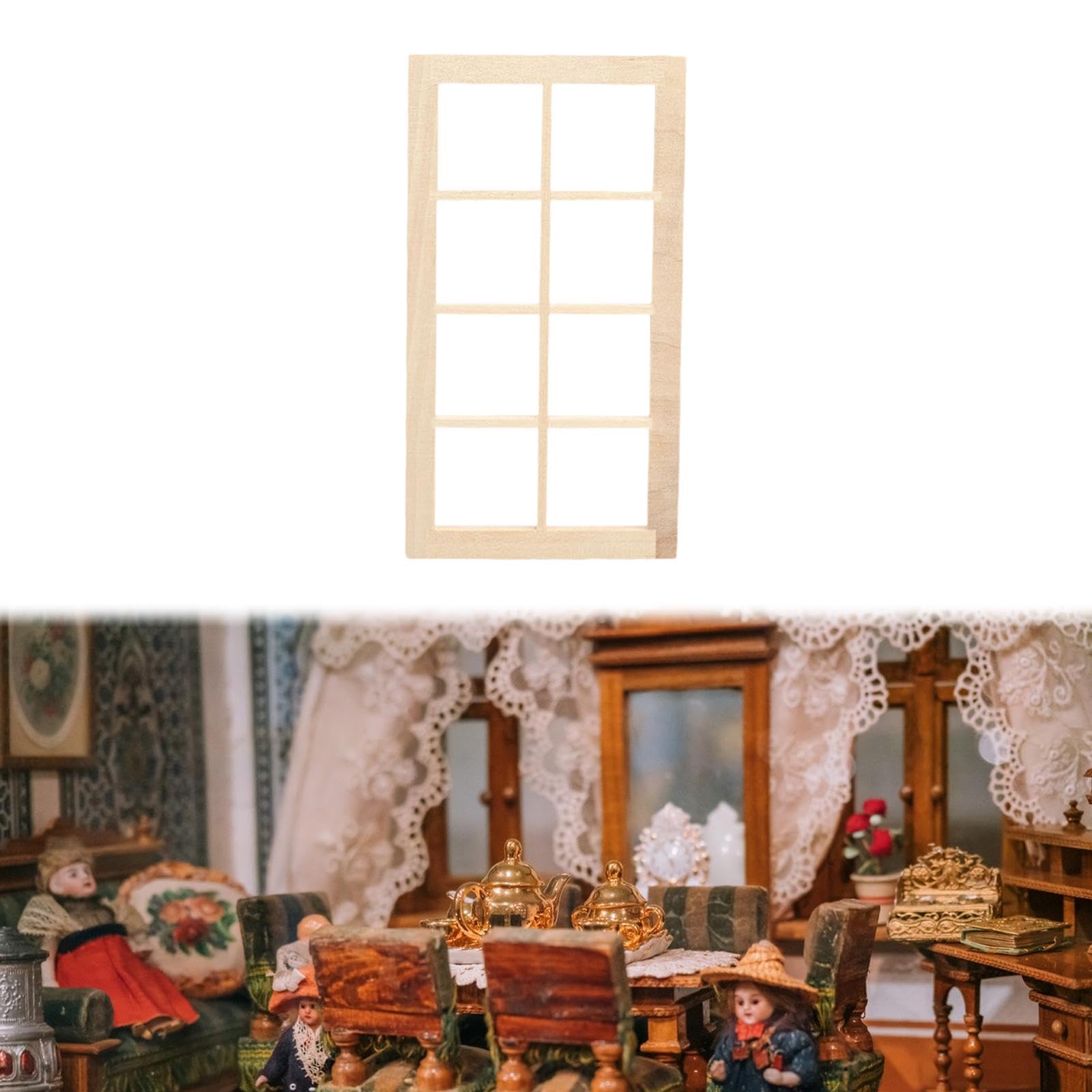 Ventanas En Miniatura Para Casas De Muñecas - 5 Juegos De Decoración Realista Escala 1:12