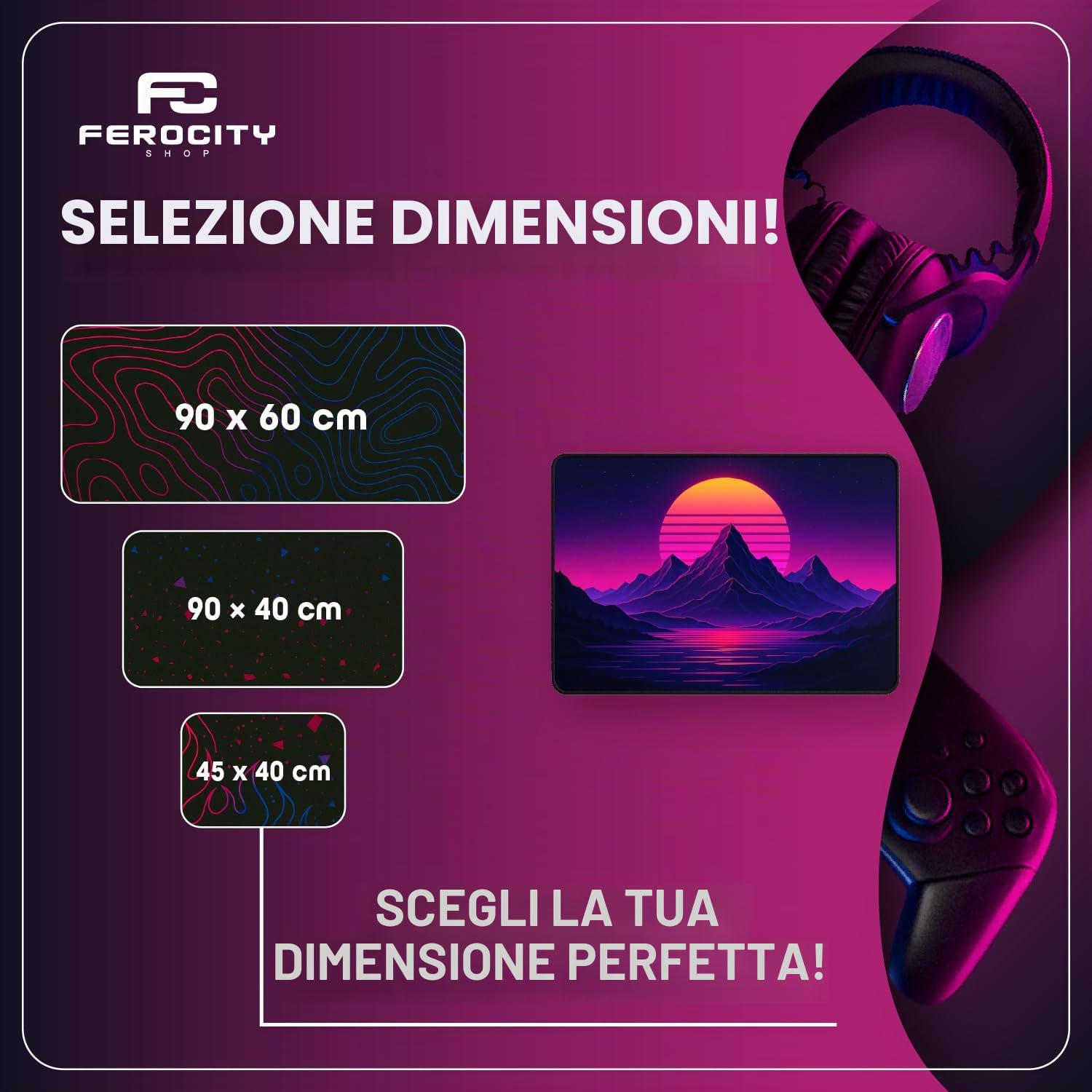 Tappetino per Rettangolare gaming personalizzato con foto e testo | XXL 900×600 mm deskpad | 3 mm | Per mouse e tastiera | Bordi durata | Perfetto per PC, laptop, MacBook e gamer teenager [167]