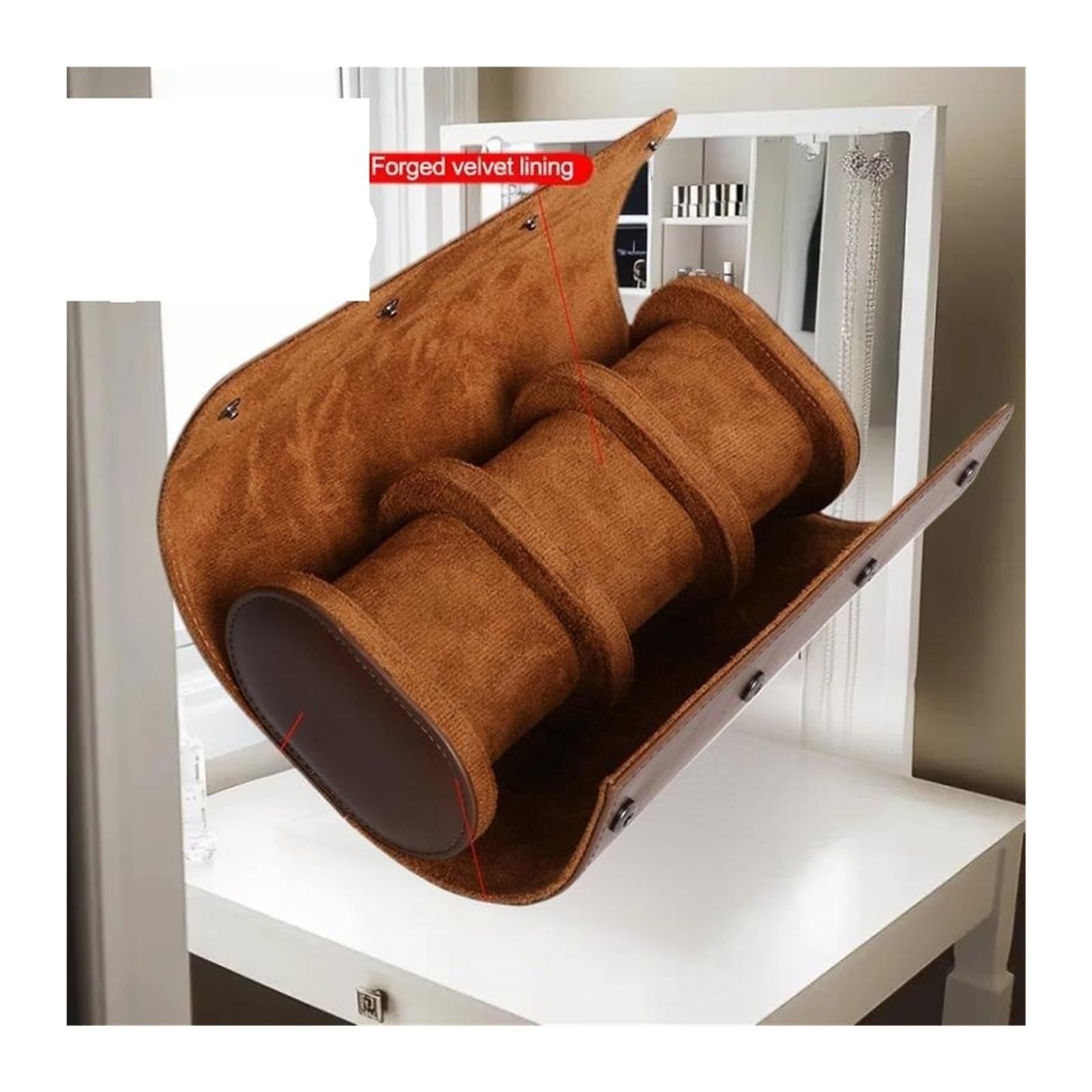 Almacenamiento De Caja De Reloj De 2 Piezas En Cuero PU,