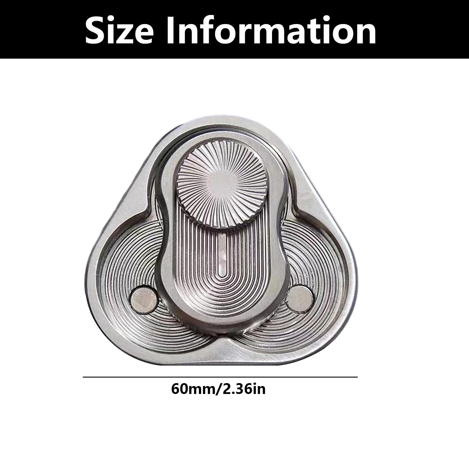 Metal Fidget Toys Adults, Magnetic Triangular Fidget Slider Toy, Stainless Steel Adult Fidget Gadgets, Focus And Relaxation - Image 2