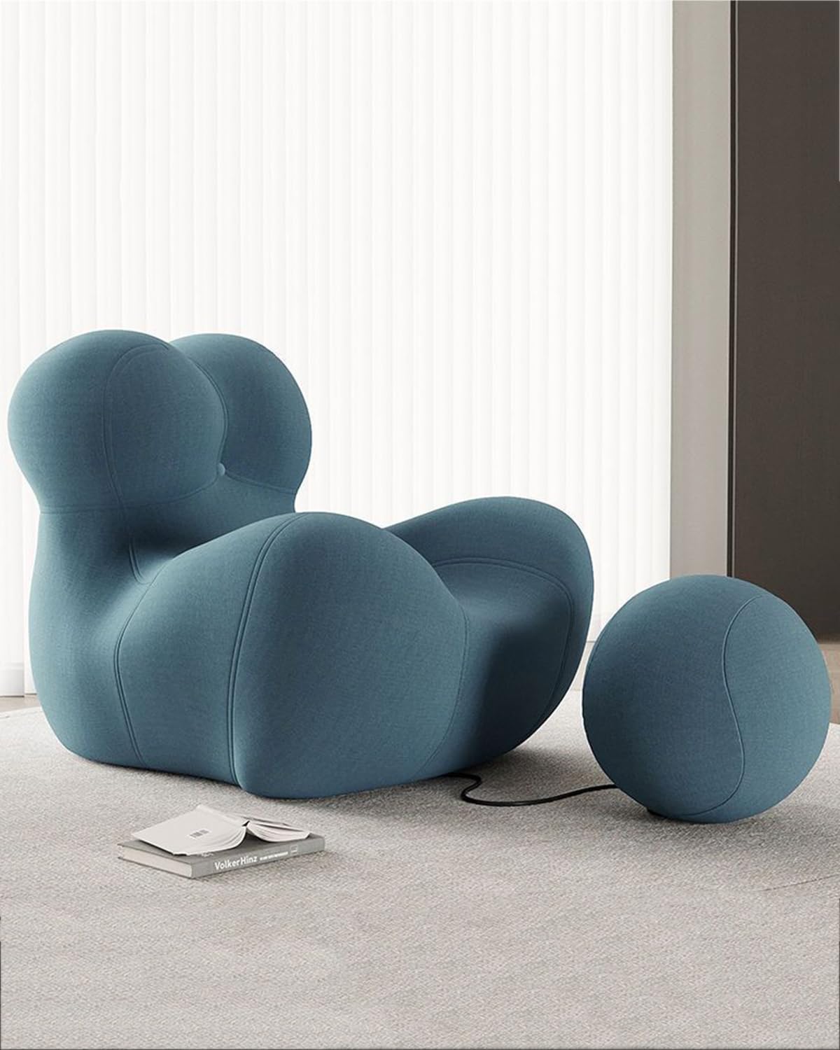 ZOLPD Leisure Sofa Chair,Minimalist Living Room Lazy Sofa Single Seat Creative Hydrangea Lounge Chair,Modern Accent Chair Lazy Couch for Living Room,