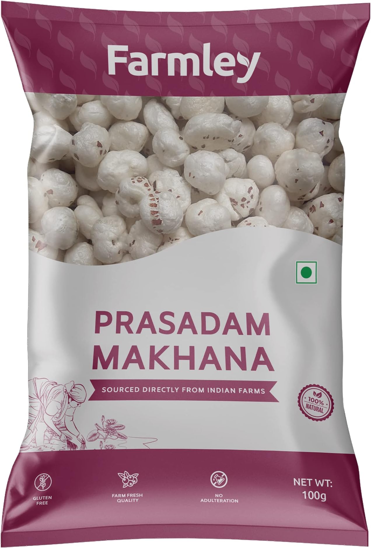 Farmley Prasadam Makhana, 100% Natural & Crunchy (100 g)