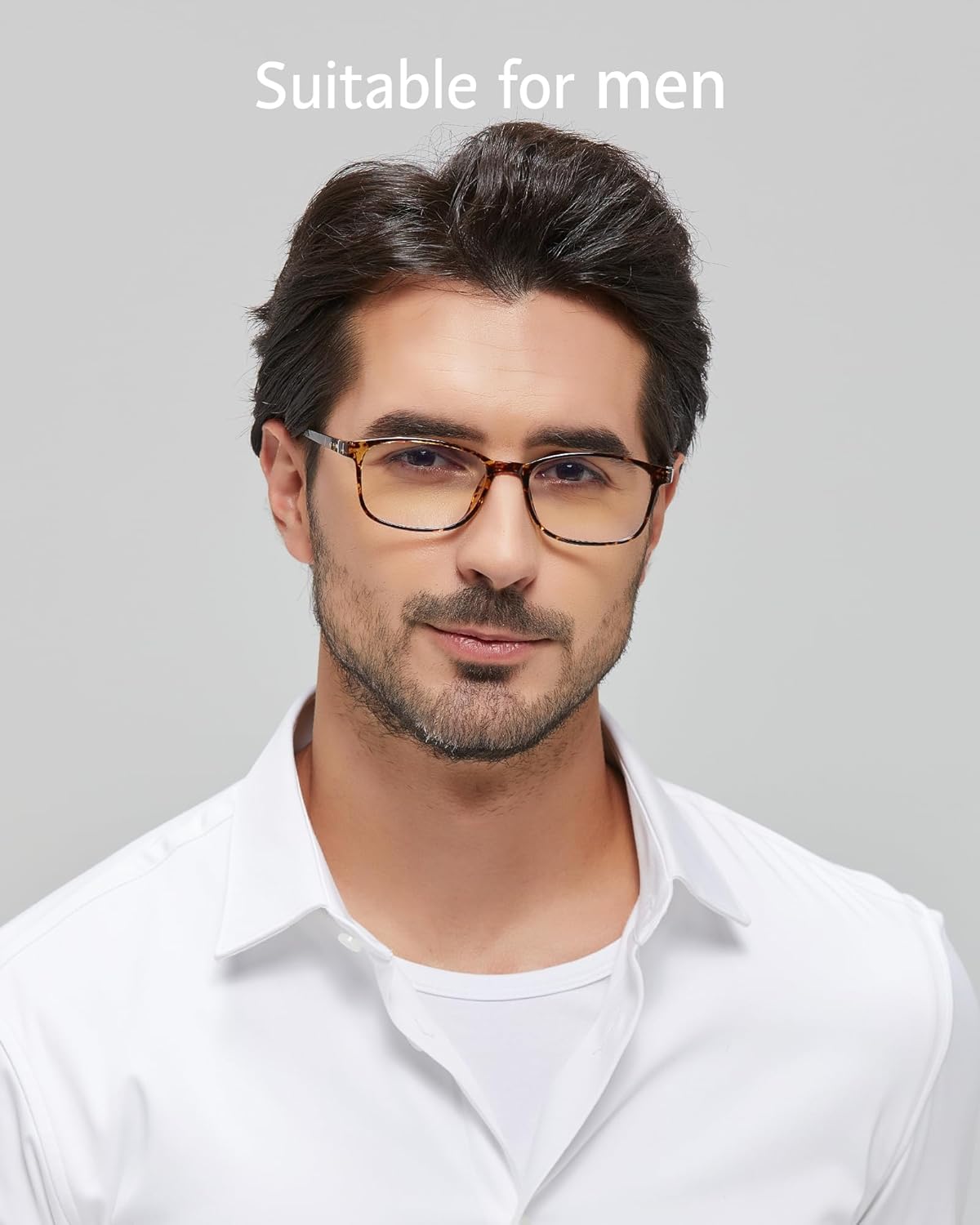 ANRRI Blue Light Blocking Glasses Anti Eyestrain UV Filter Computer Game Eyeglasses Lightweight Tortoise Frame - Image 3