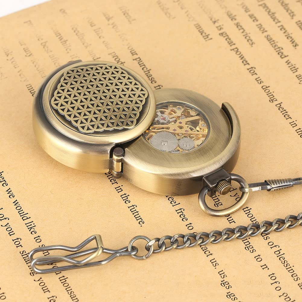 Orologi da Tasca retrò for Uomini, Orologio da Tasca con quadrante a Catena Numeri Romani, Regali di Compleanno for Uomini Regali Personalizzati for Il Fidanzato del Marito