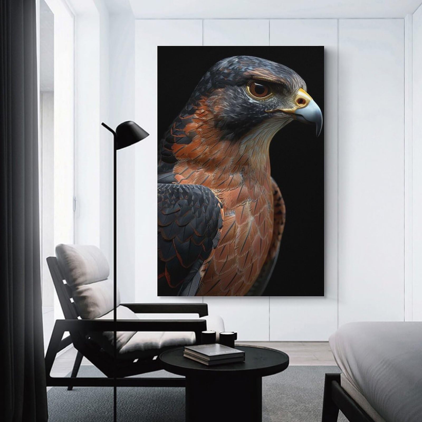 Junmoney Falcon Canvas Art Print 24x36inch(60x90cm), for Bedroom Decor, Cosy Corners Or Studios, An Easy Wall Refresh for Bedrooms