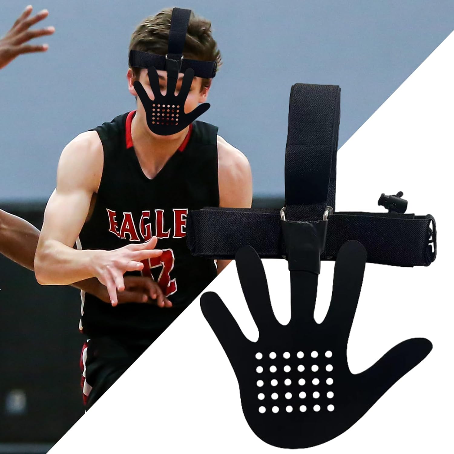 Basketball Face Shield - Sports Nose Guard - Adjustable Headband Protector Gear for Umpire Baseball Football Hockey Catchers Training Paintball