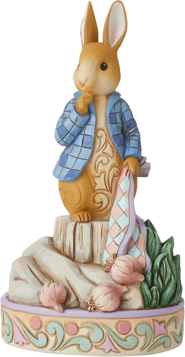Enesco Beatrix Potter by Jim Shore Peter Rabbit with Onions Figurine, 6.69 Inch, Multicolor