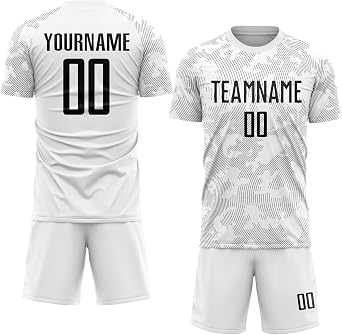 Custom Soccer Jersey Team Uniforms for Men Women Youth Boys, Personalized Sports Soccer Shirts and Shorts Set Print