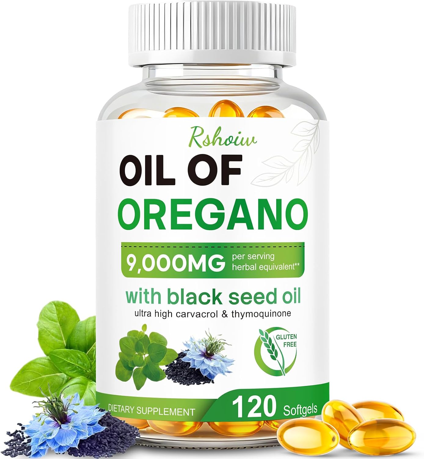 Oil of Oregano & Black Seed Oil Softgels – 165mg Standardize