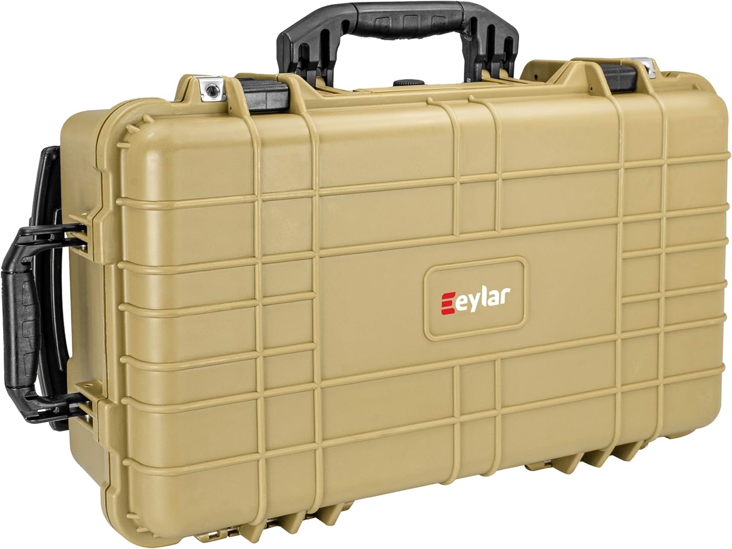 Eylar 22" Carry-On Travel Roller Gear, Camera, Drones, Tools, Equipment Hard Case Waterproof with Foam (Tan)