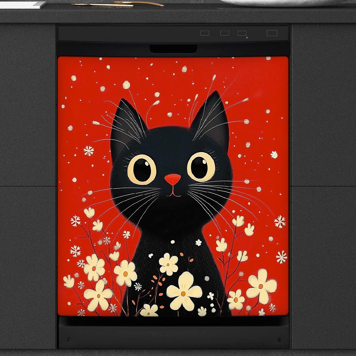 Funda magnética para lavavajillas panel frontal magnético reutilizable 53x66 cm 8