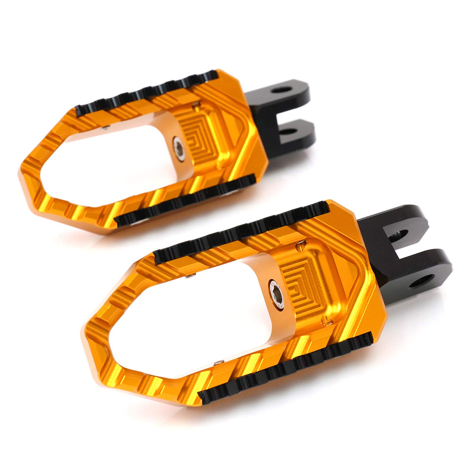 autobahn88Motorcycle Footpeg (Bundle Front+Rear - Touring-Type with No-Extension), compatible with Yamaha YZF 1000 R Thunderace (1996-2000) (Gold)