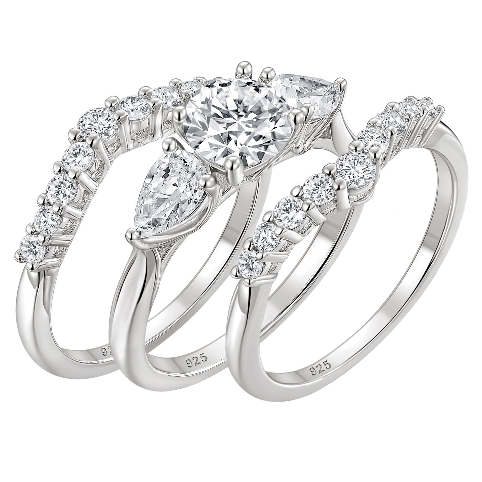 Wuziwen Wedding Ring Set for Women