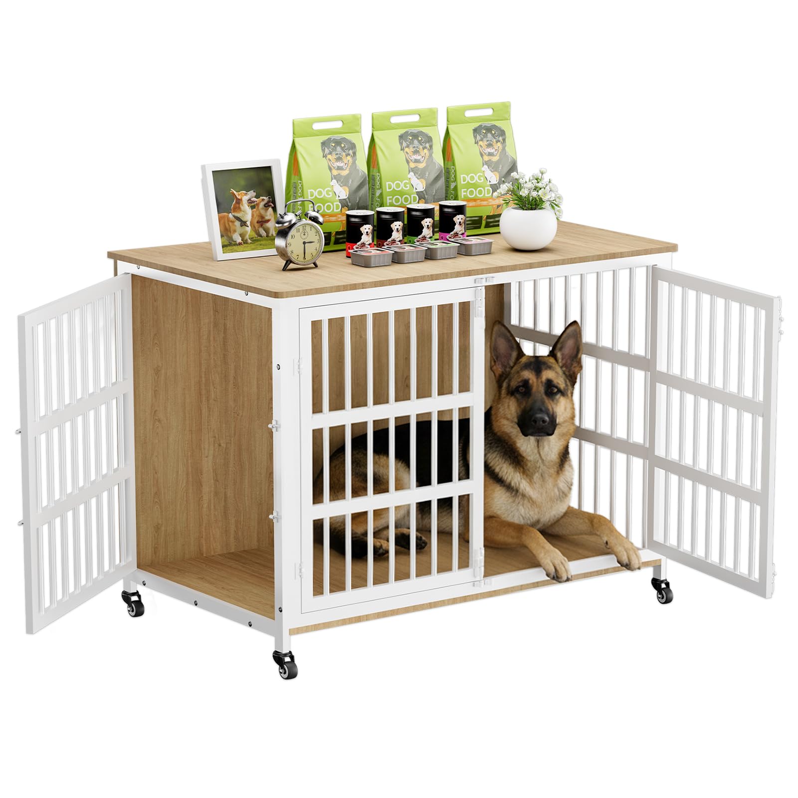 Photo 1 of FZGhome 46" XXL Dog Crate Furniture with Wheels