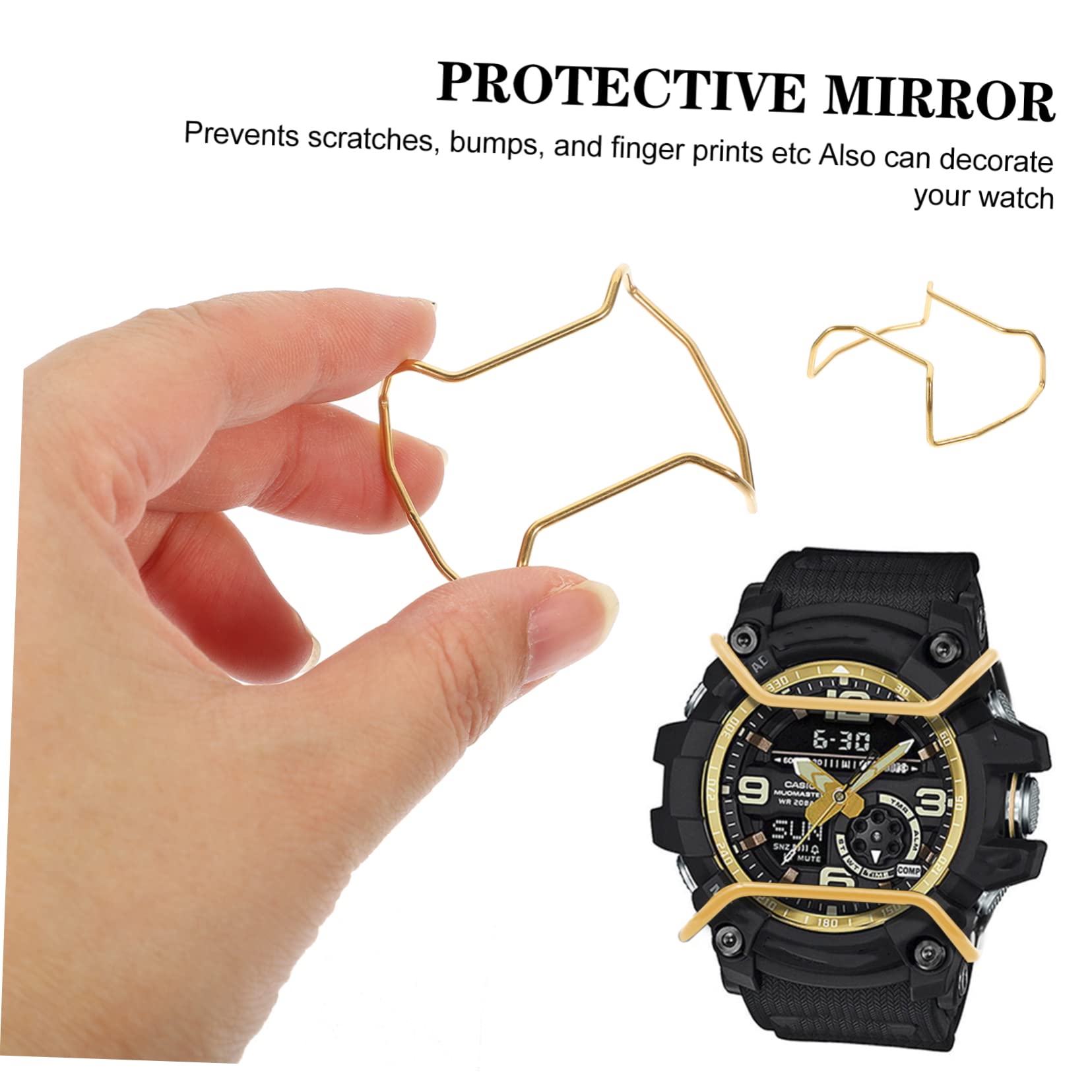 Mikikit 5 Pièces Montre Pare-Chocs Petit Pare-Chocs D'écran De Montre Protecteur D'écran Dw5600 Protège- Antirouille 5600 Accessoires Plaque De Protection Acier Inoxydable Métal
