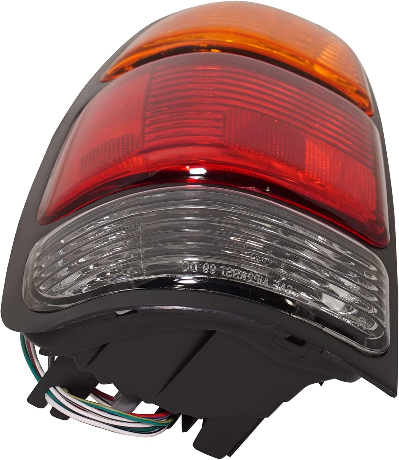Evan Fischer Tail Light Compatible with 2000-2005 Toyota Tundra Assembly, Amber/Clear/Red Lens with Standard Bed, Regular and Access Cab Fleetside, 2-Door, Standard Cab Pickup Driver Side
