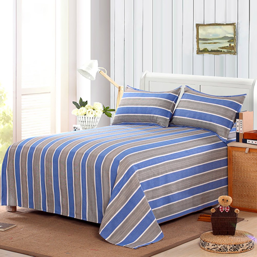 Draps en coton épais drap plat 150x230cm pour matelas 1 ou 2 personnes