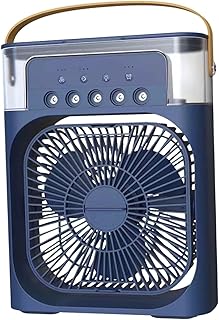 CLUB BOLLYWOOD® Portable Air Conditioner Quiet Small Desk Air Fan for Travel Outdoor Work Blue| Heating, Cooling &amp; Air | P...