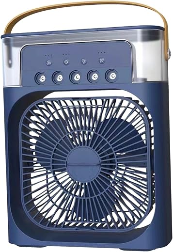 CLUB BOLLYWOOD® Portable Air Conditioner Quiet Small Desk Air Fan for Travel Outdoor Work Blue| Heating, Cooling & Air | P...
