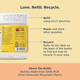 OLLY Kids Multivitamin Gummy Worms, Overall Health and Immune Support, Vitamins and Minerals A, C, D, E, Bs and Zinc, Kids Chewable Supplement, Sour Fruit Punch, 45 Day Supply - 100 Count