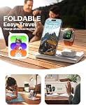 EXW Wireless Charger Stand 3 in 1,Charging Station for Apple Devices, Fast Wireless Charger for iPhone 17 16 15 14 13 12 11 Series, AirPods Pro4/3/2, Apple Watch10/9/8/7/6/SE/5/4/3/2 (White)