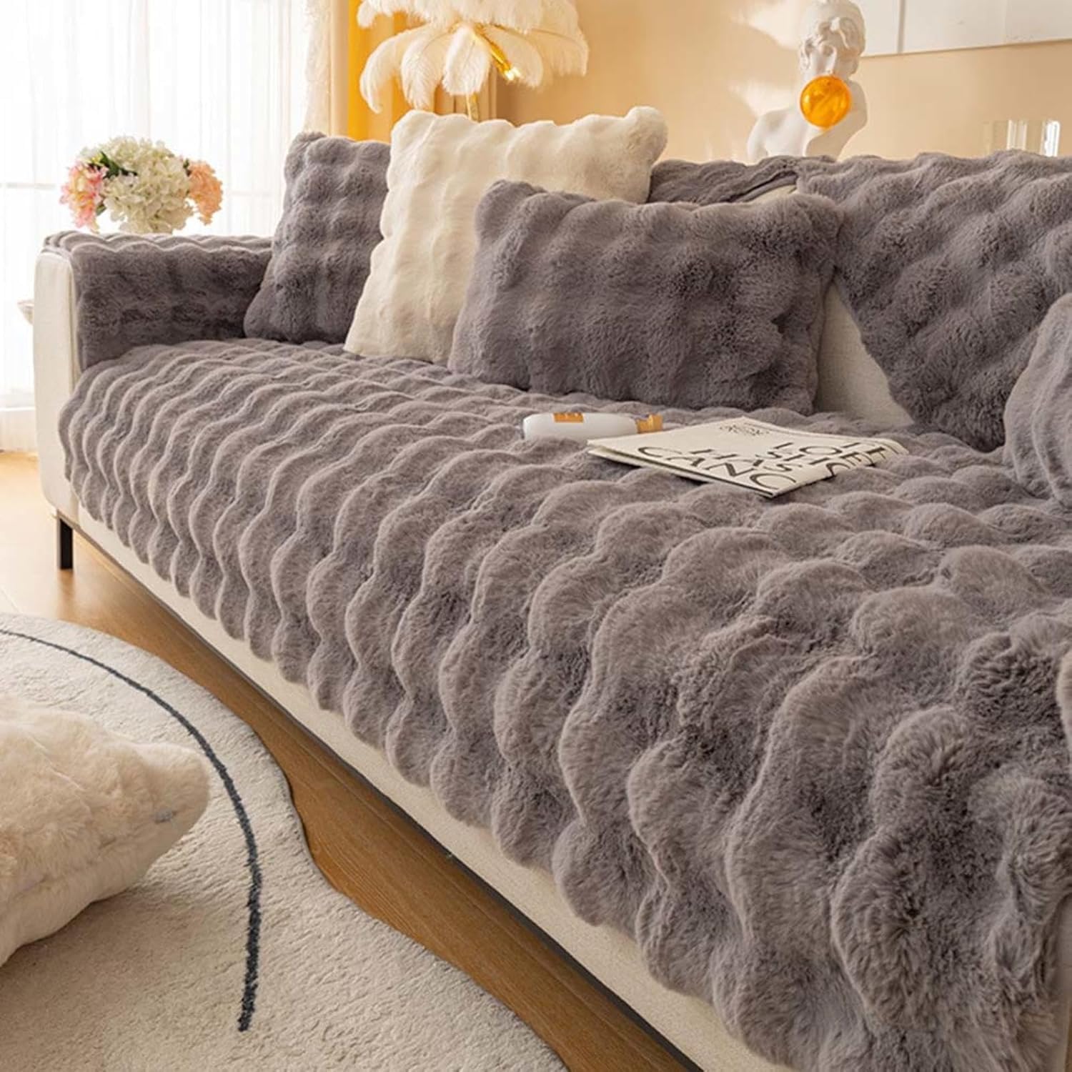 Jvfbjlf One Color Velvet Protective Cover Suitable For 90X90cm Cushion Area, Adding Comfort And Style To Your Living Room.