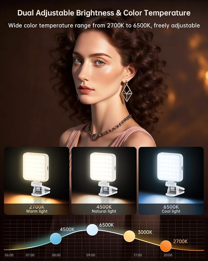 Luz portátil para selfies recargable para teléfono miniatura 3