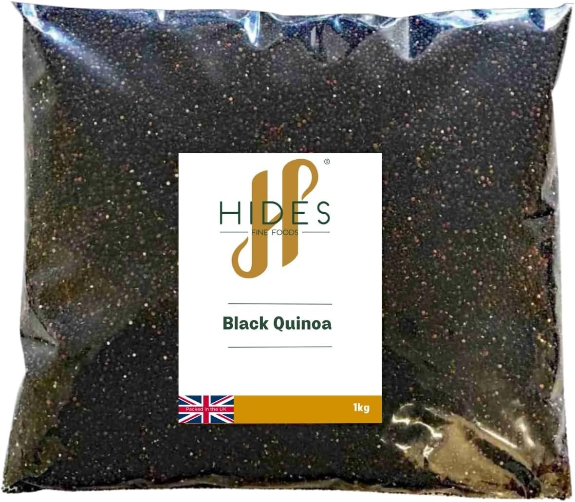 Quinoa Black 1kg - GMO Free - Suitable for Vegetarians - Soups - Casseroles - Curries - Salads - High Fibre - Good Source of Antioxidants
