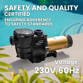 XtremepowerUS 2.0HP Swimming Pool Pump Self Prime for Above Ground/Inground 5850GPH 2 NPT Fitting Slip-On Fitting Adapter Set