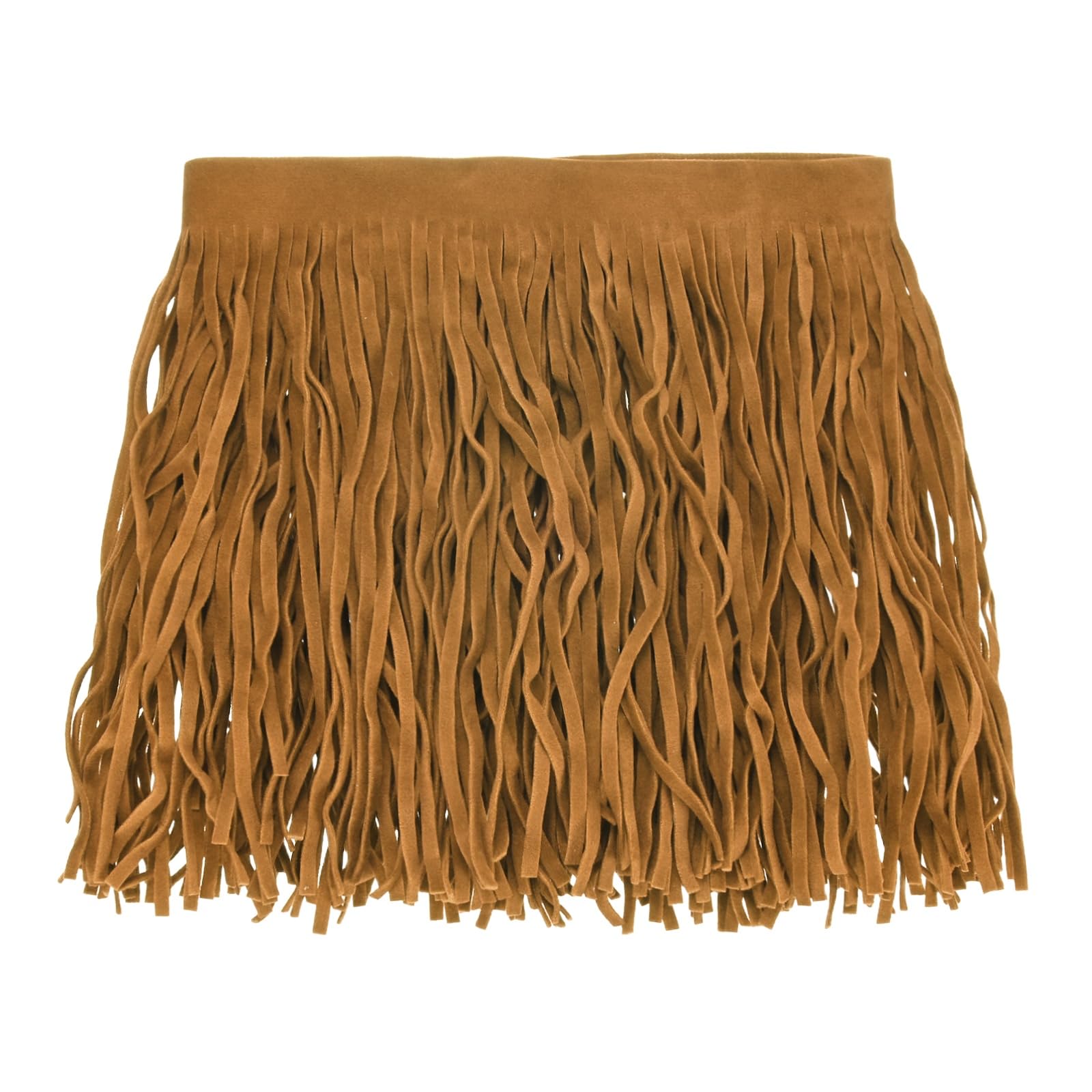 M METERXITY PU Leather Fringe Trim, 1 Yard 6 Inch Camel Double Side Suede Tassel Sewing Trim for DIY Craft/Sewing Dress Costume/Bags Shoe Decoration, Fringe Tassel — image 1