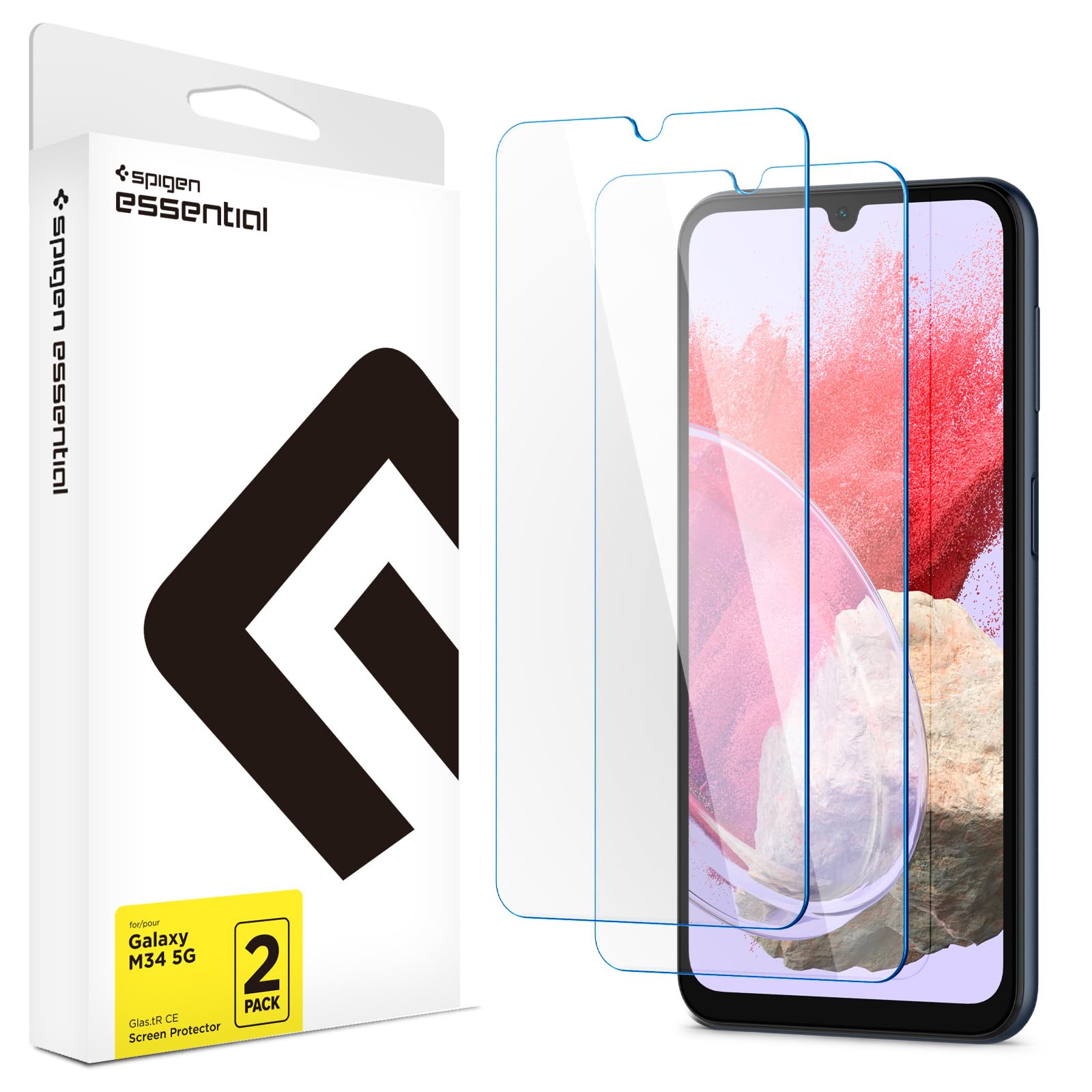 Spigen Essential Glas.tR CE Tempered Glass Screen Guard for Galaxy M34 5G - 2 Pack-image-6